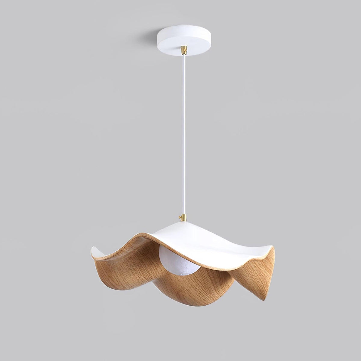 Casia Unique Pendant Lamp | Lotus Leaf-Inspired Metal & Resin Ceiling Light | G9 LED 5W | Artistic Water-Transfer Design | Adjustable Hanging Height