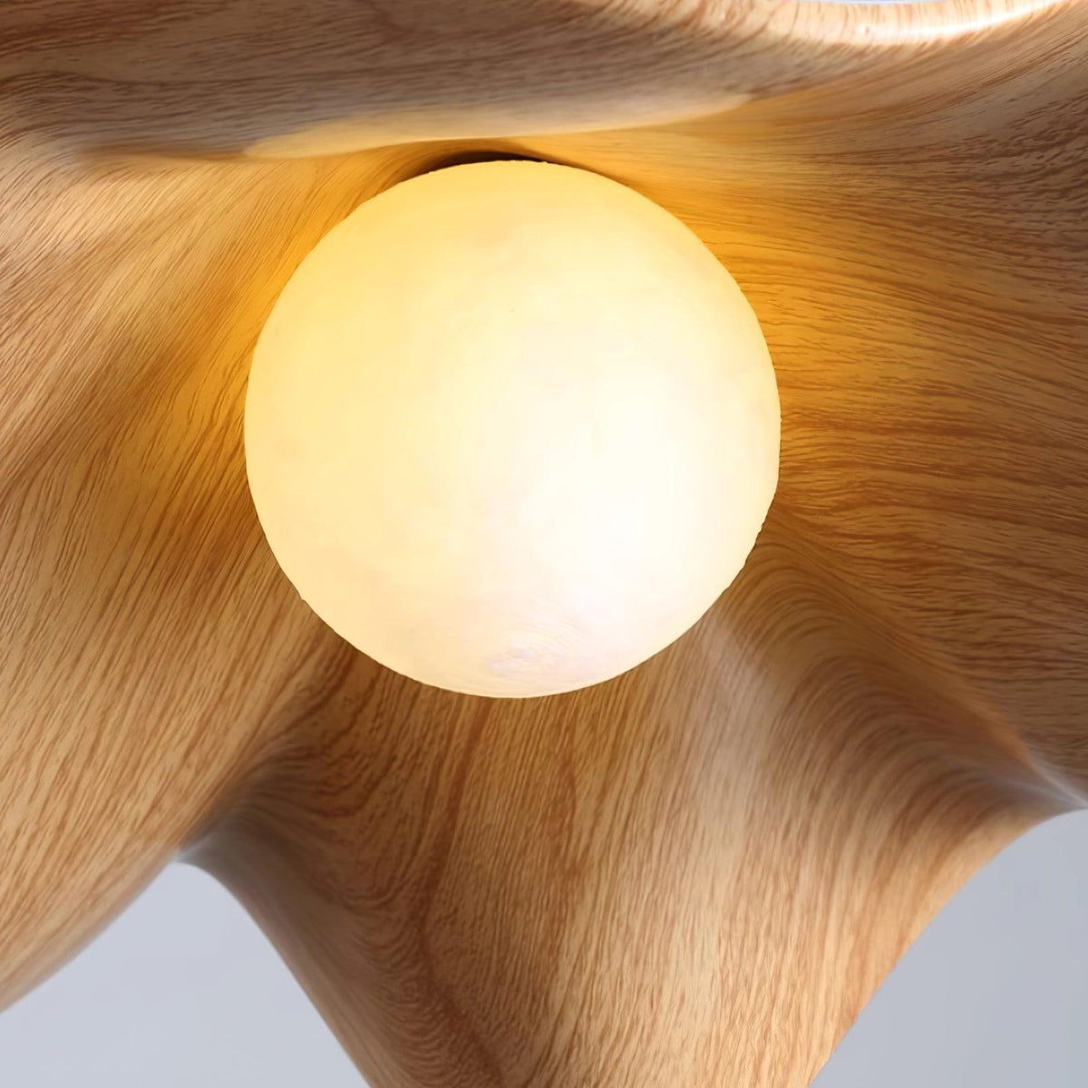Casia Unique Pendant Lamp | Lotus Leaf-Inspired Metal & Resin Ceiling Light | G9 LED 5W | Artistic Water-Transfer Design | Adjustable Hanging Height