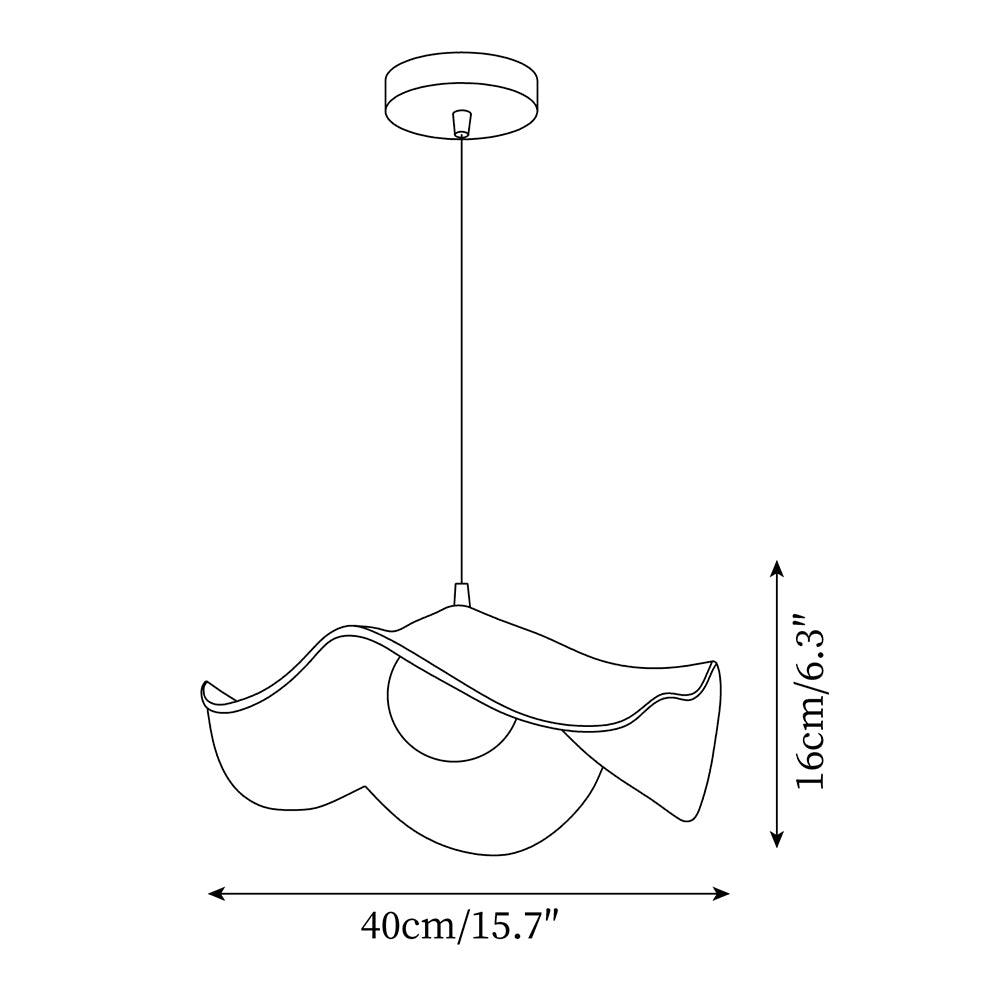 Casia Unique Pendant Lamp | Lotus Leaf-Inspired Metal & Resin Ceiling Light | G9 LED 5W | Artistic Water-Transfer Design | Adjustable Hanging Height