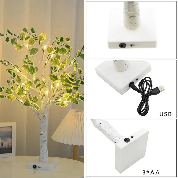 Christmas Green Leaves LED Tree Lighting