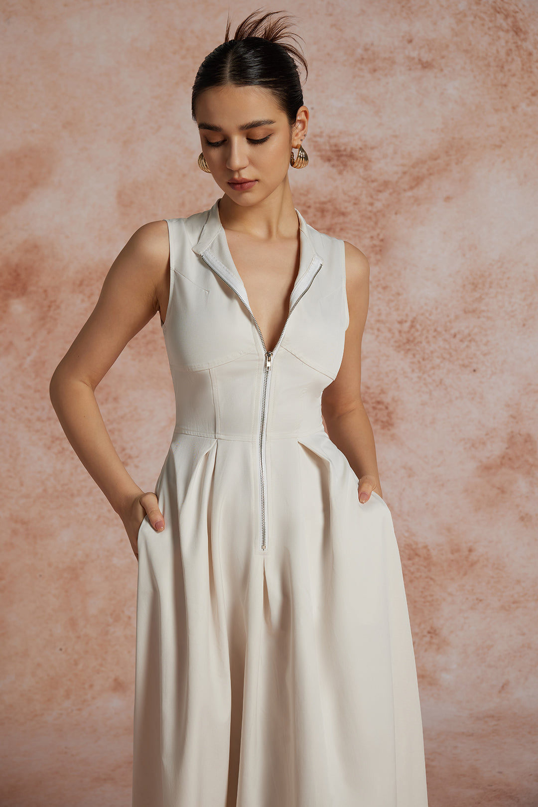 Plain Slipper Maxi Dress 