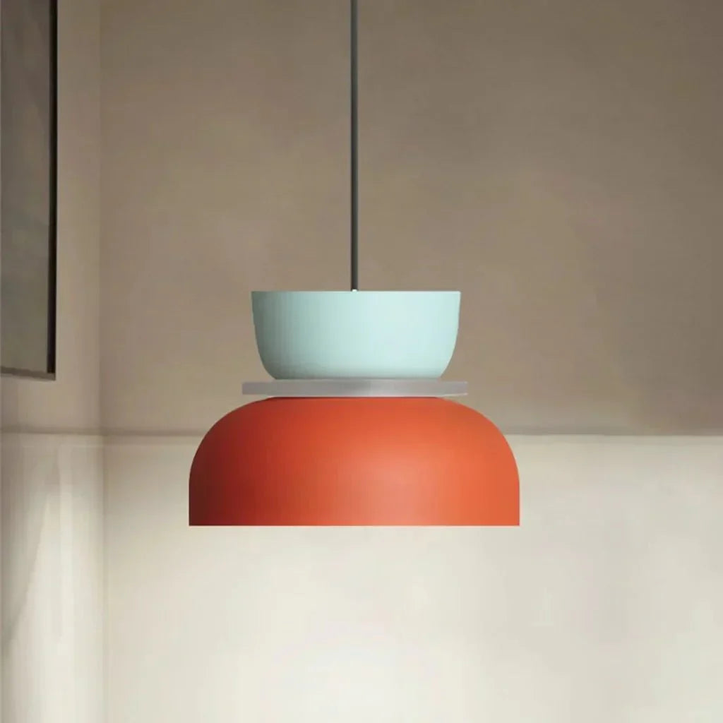 Dulcy Color Block Scandinavian Pendant Lamp | E27 LED Compatible | Metal & Acrylic | 5–10 m² Indoor Lighting