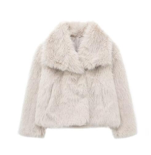 Women's Winter Coat | Short Model | Soft Plush | Classic Collar
