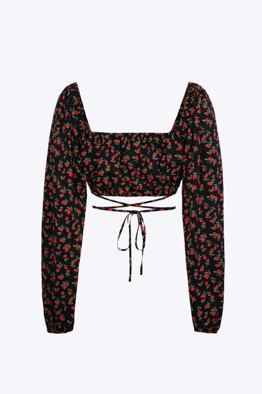 Theodosia - Trendy Square Neck Women's Short Sleeve Top