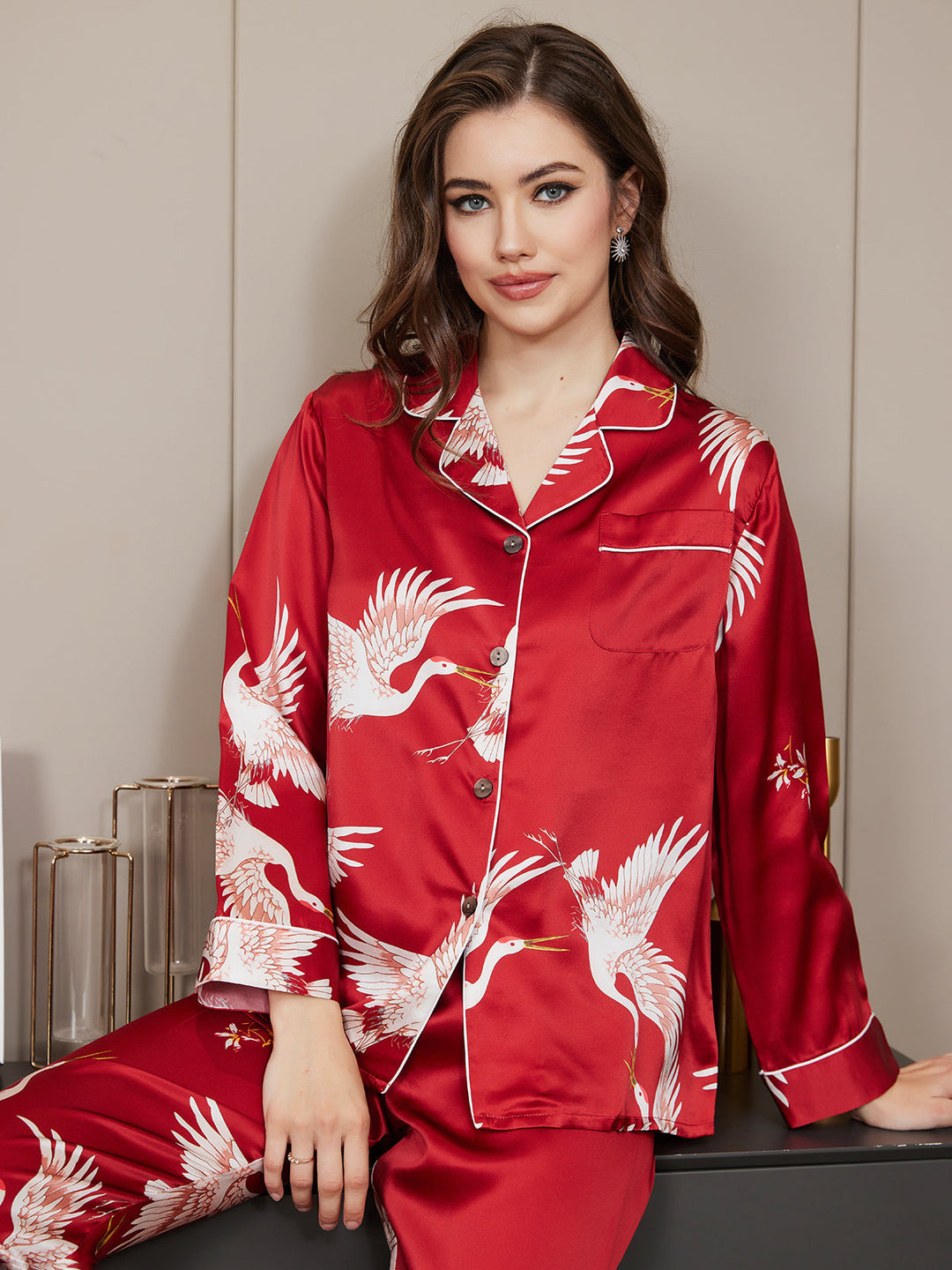 Ailith - Refined Binding Trim Women's Pajama Set