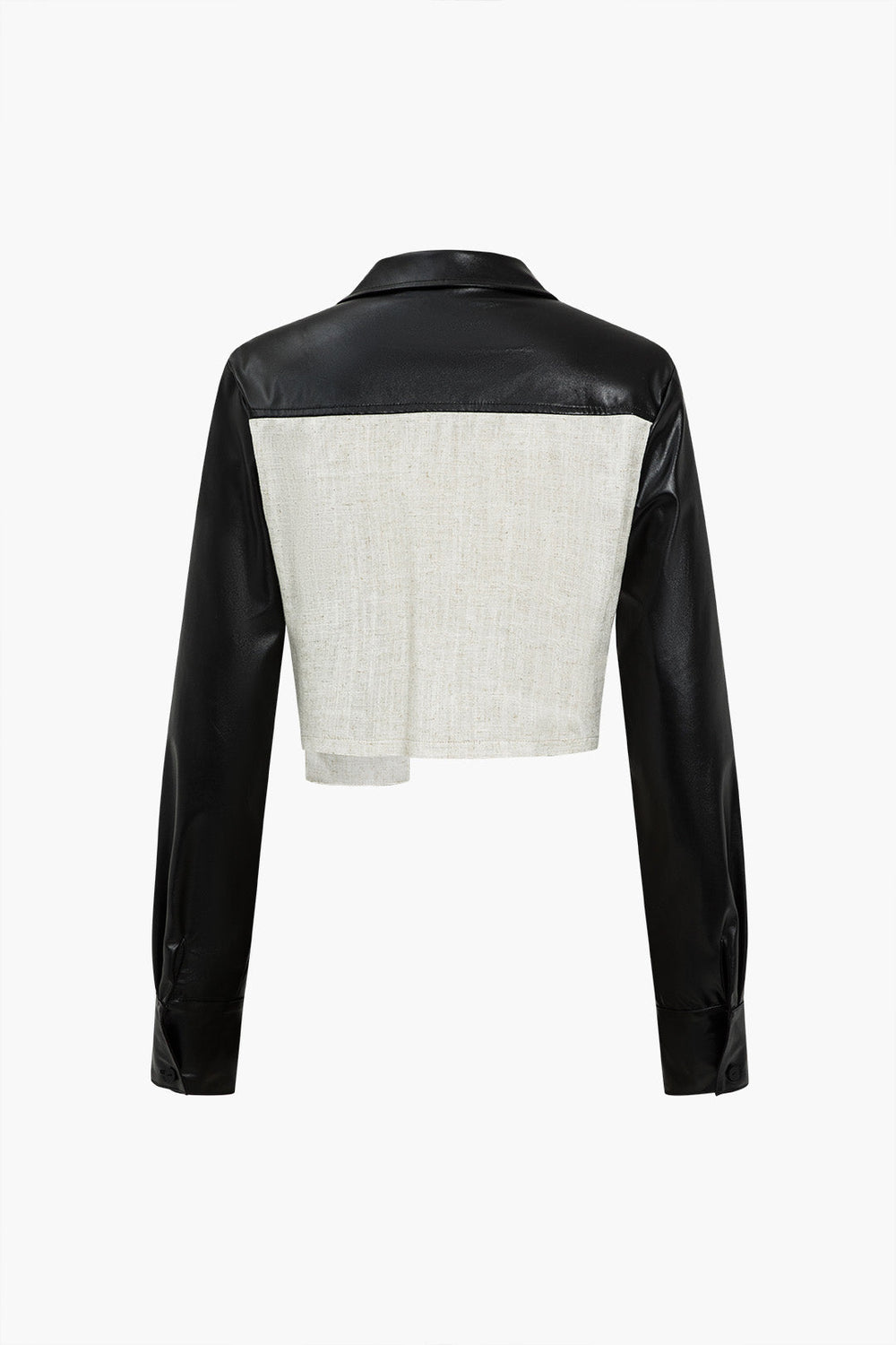 Cassie - Elegant Plain Patchwork Pocket Women's Long Sleeve Shirt