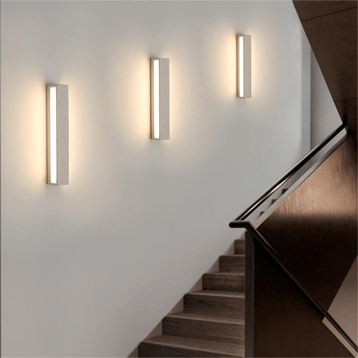 Modern Outdoor Wall Lamp Up & Down Light | Cement Design | Warm White LED Strip | 220V AC | Weather-Resistant Facade Lighting