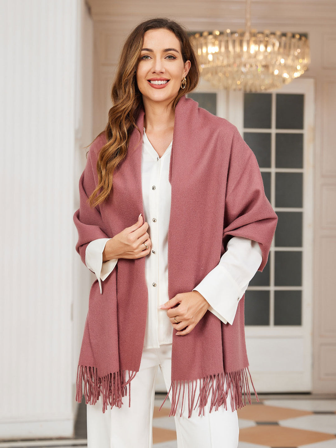 Women's Winter Scarf with Fringe | Ideal for the Cold Season