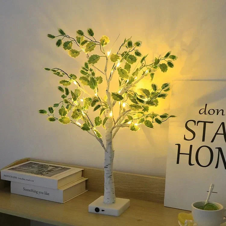 Christmas Green Leaves LED Tree Lighting
