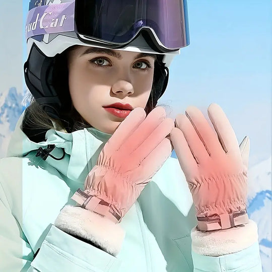 Women's Winter Gloves with Bow and Touchscreen Function | Ideal for Outdoor Sports