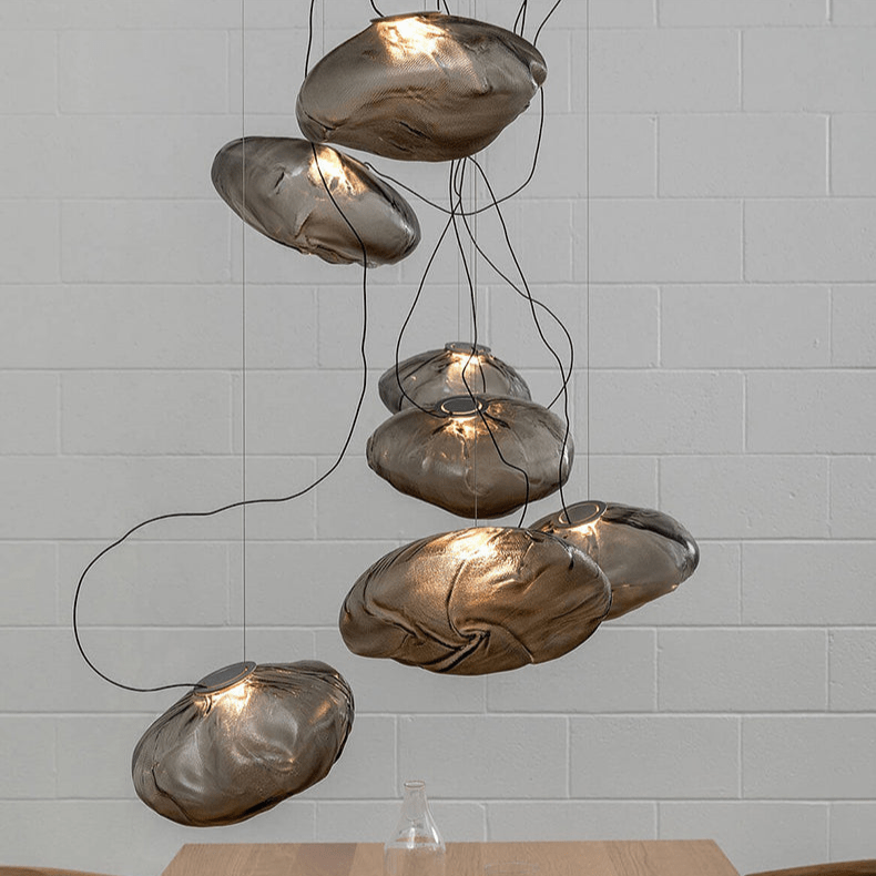 Minimalistic Pendant Lamp Made of Blown Glass