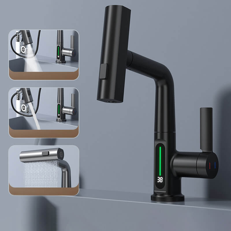 Pull-Out Kitchen Faucet | Retractable Kitchen Faucet with 5 Spray Modes | FlexiHahn