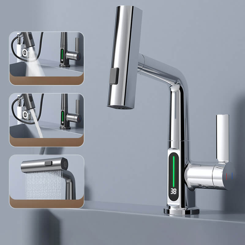 Pull-Out Kitchen Faucet | Retractable Kitchen Faucet with 5 Spray Modes | FlexiHahn