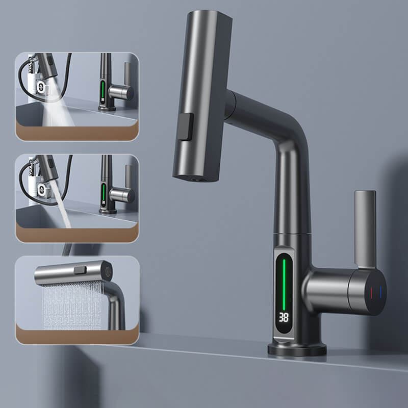 Pull-Out Kitchen Faucet | Retractable Kitchen Faucet with 5 Spray Modes | FlexiHahn