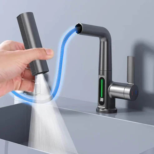 Pull-Out Kitchen Faucet | Retractable Kitchen Faucet with 5 Spray Modes | FlexiHahn