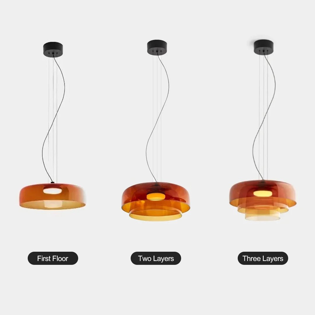 Hanging lamp made of Norwegian glass
