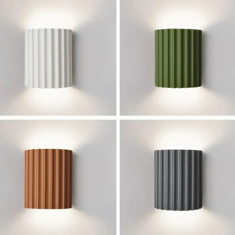 Macaron Wall Lamp Modern Decorative | Resin Hardwood | G9 LED | Indoor Accent Lighting | Bedroom Living Room Wall Light