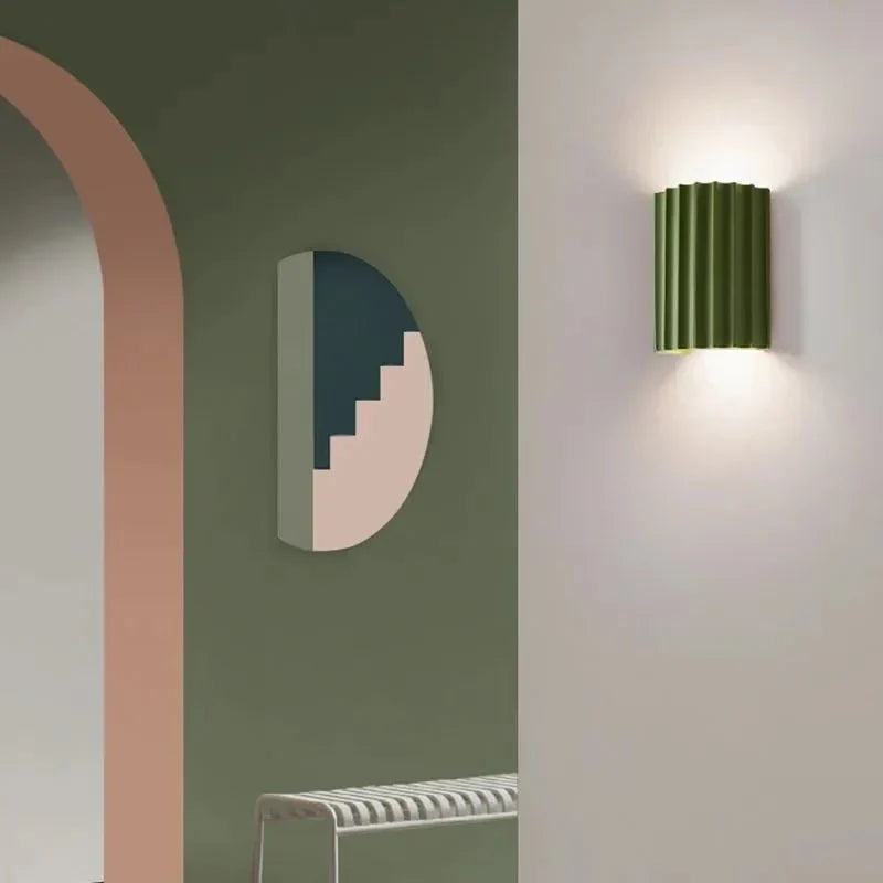 Macaron Wall Lamp Modern Decorative | Resin Hardwood | G9 LED | Indoor Accent Lighting | Bedroom Living Room Wall Light