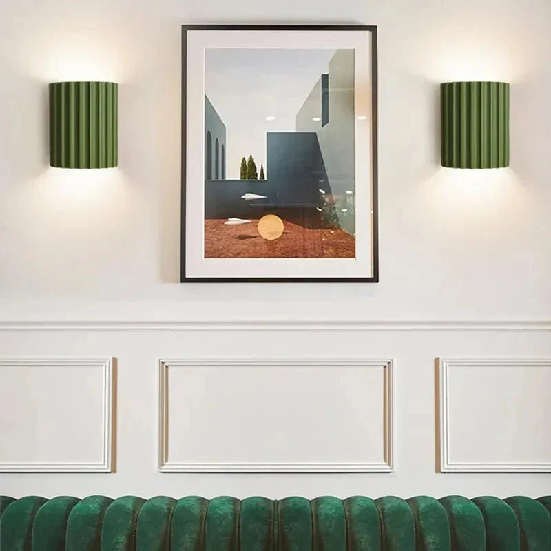 Macaron Wall Lamp Modern Decorative | Resin Hardwood | G9 LED | Indoor Accent Lighting | Bedroom Living Room Wall Light
