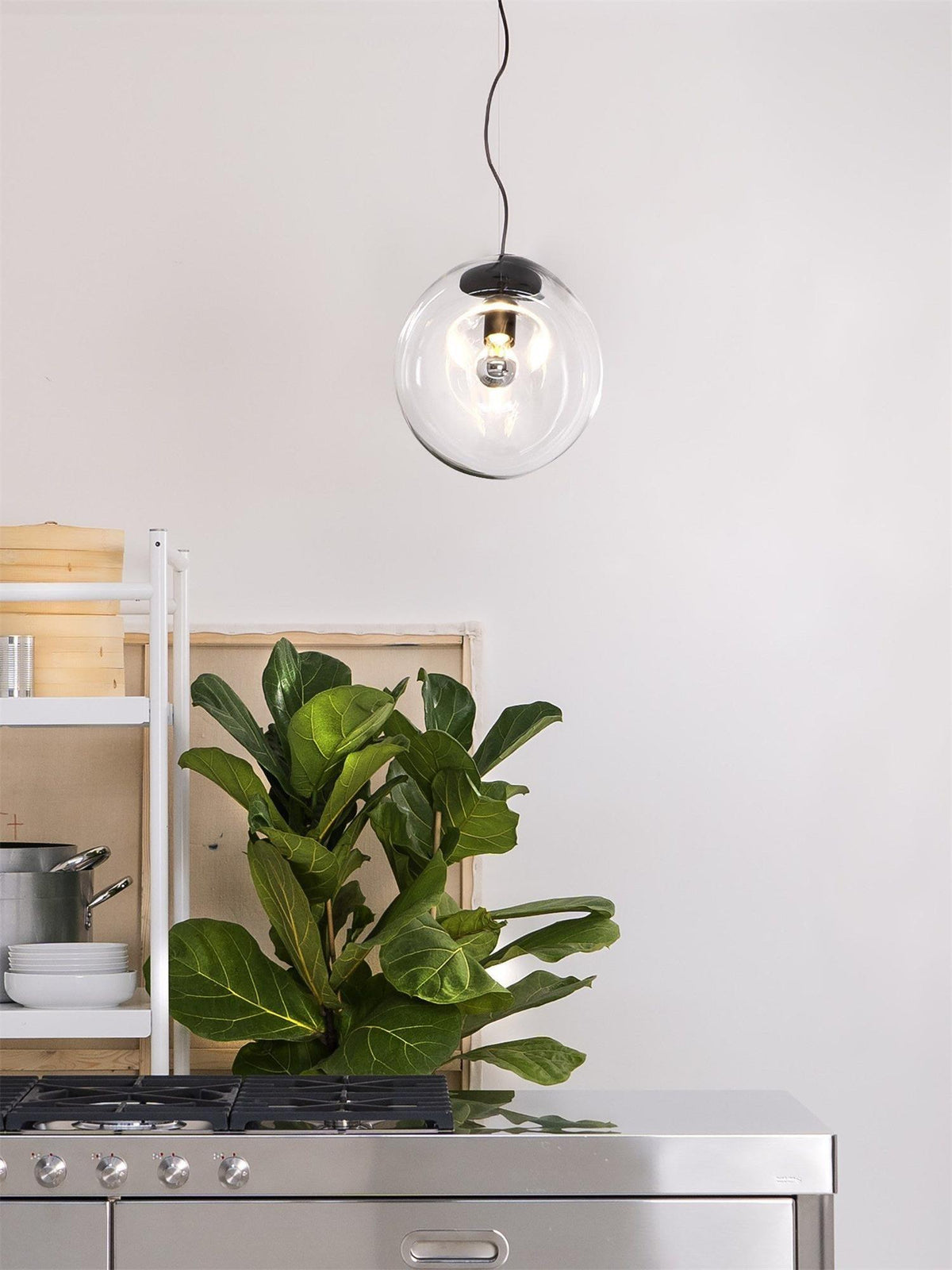Water Drop Glass Pendant Lamp Modern Minimalist Ceiling Light | E26 E27 LED Compatible | Adjustable Hanging Cable