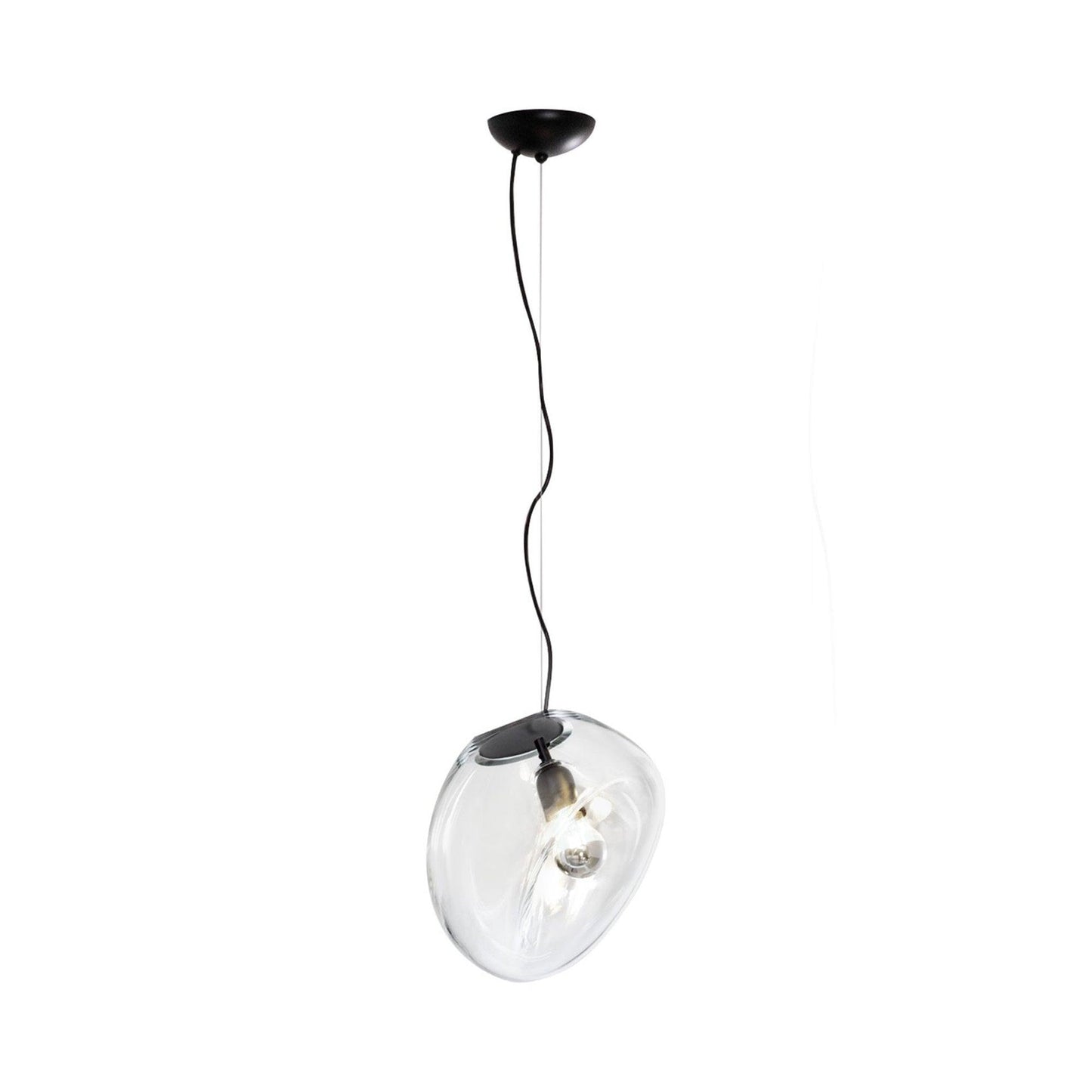 Water Drop Glass Pendant Lamp Modern Minimalist Ceiling Light | E26 E27 LED Compatible | Adjustable Hanging Cable