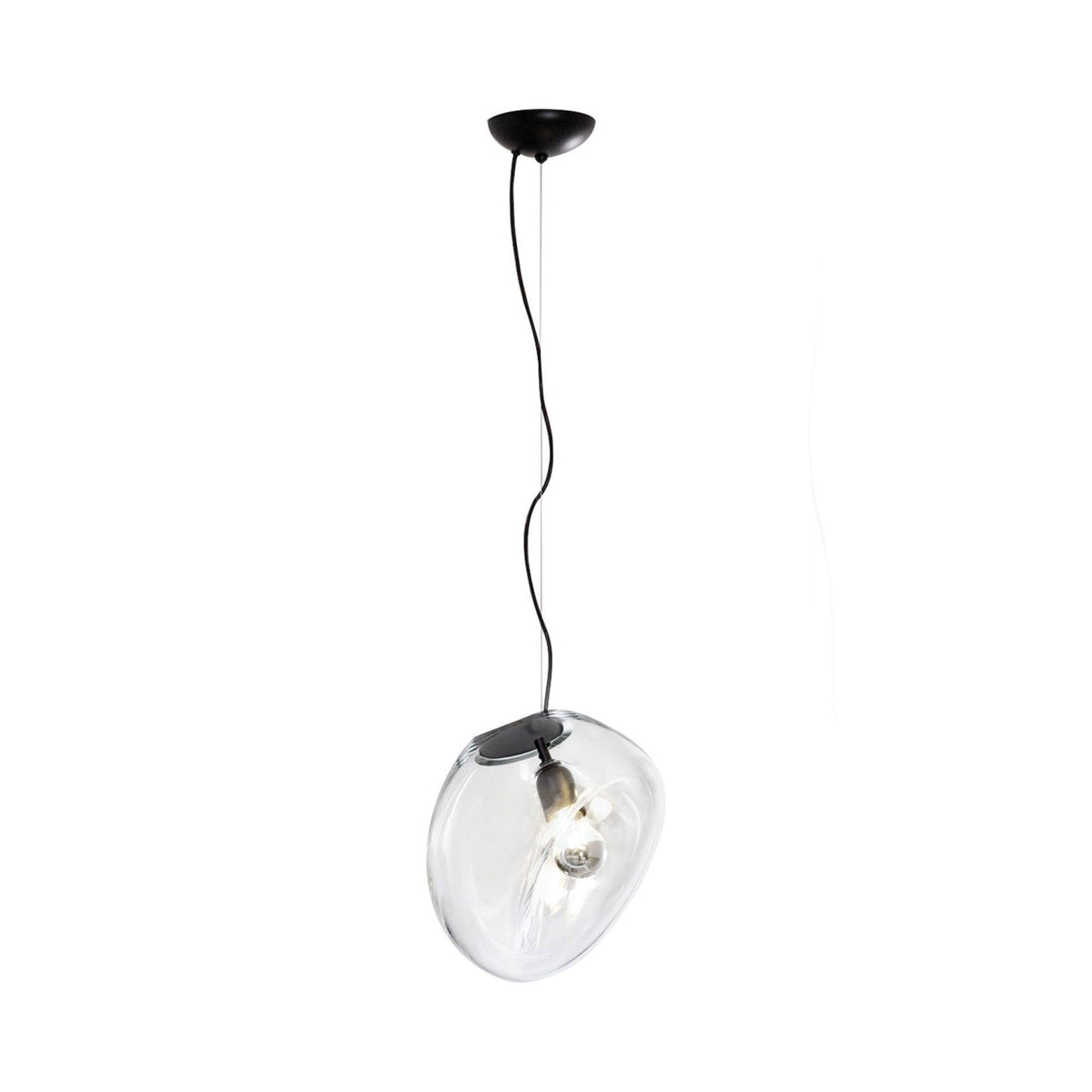 Water Drop Glass Pendant Lamp Modern Minimalist Ceiling Light | E26 E27 LED Compatible | Adjustable Hanging Cable