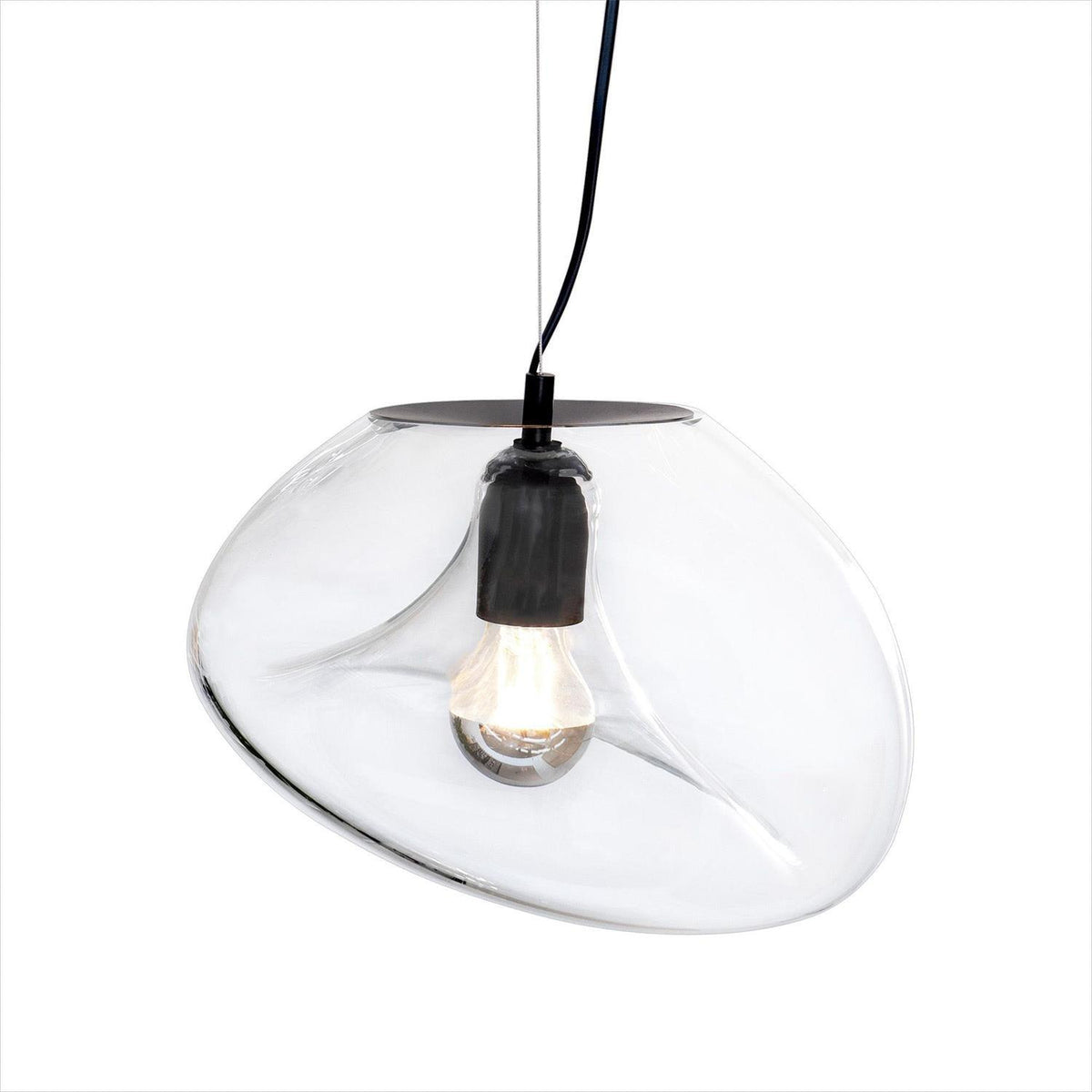 Water Drop Glass Pendant Lamp Modern Minimalist Ceiling Light | E26 E27 LED Compatible | Adjustable Hanging Cable