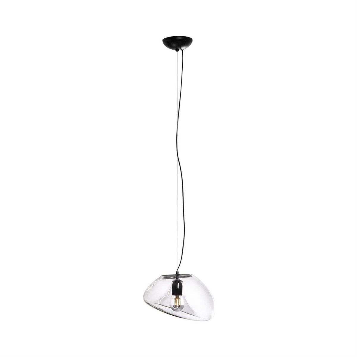 Water Drop Glass Pendant Lamp Modern Minimalist Ceiling Light | E26 E27 LED Compatible | Adjustable Hanging Cable