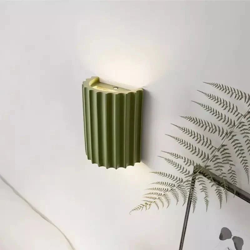 Macaron Wall Lamp Modern Decorative | Resin Hardwood | G9 LED | Indoor Accent Lighting | Bedroom Living Room Wall Light