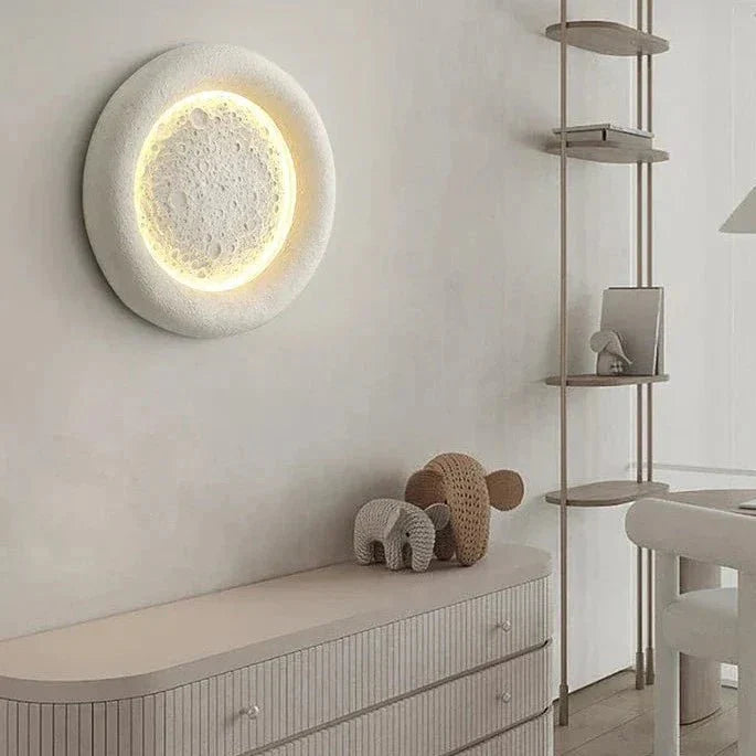 Moon Wall Lamp | Luxury Resin LED Light | 40cm Decor Indoor
