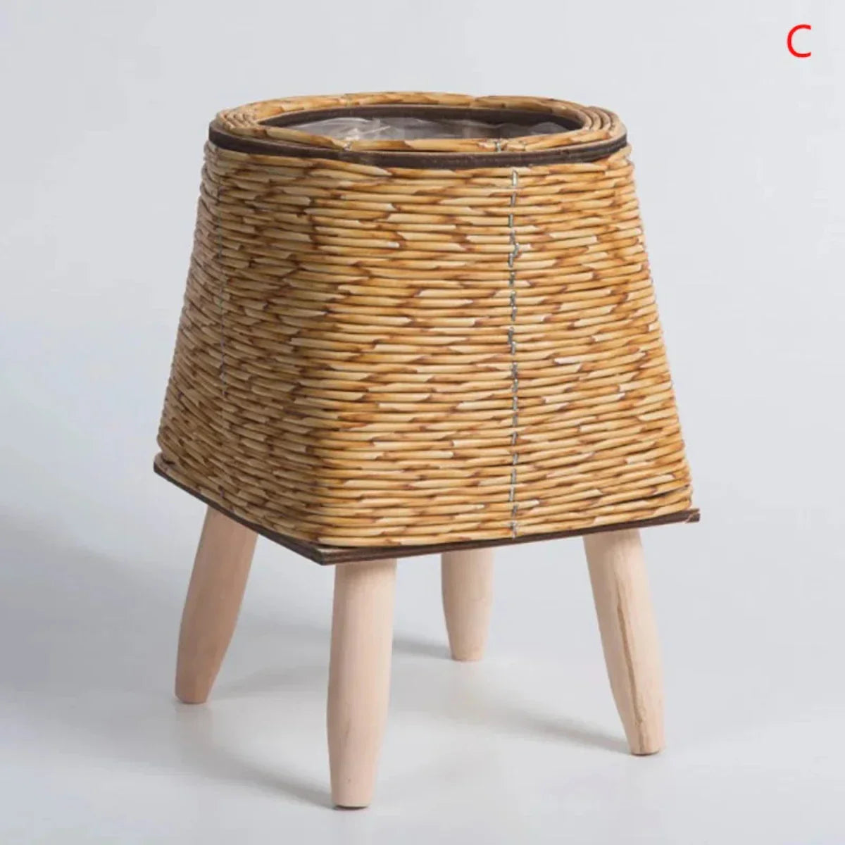Scandinavische Plantenpot Liora Puck Binnen Buiten | Lichtgewicht Duurzaam Plastic | Natuurlijke Kleur Minimalistisch Ontwerp | Balkon Woonkamer Tuin