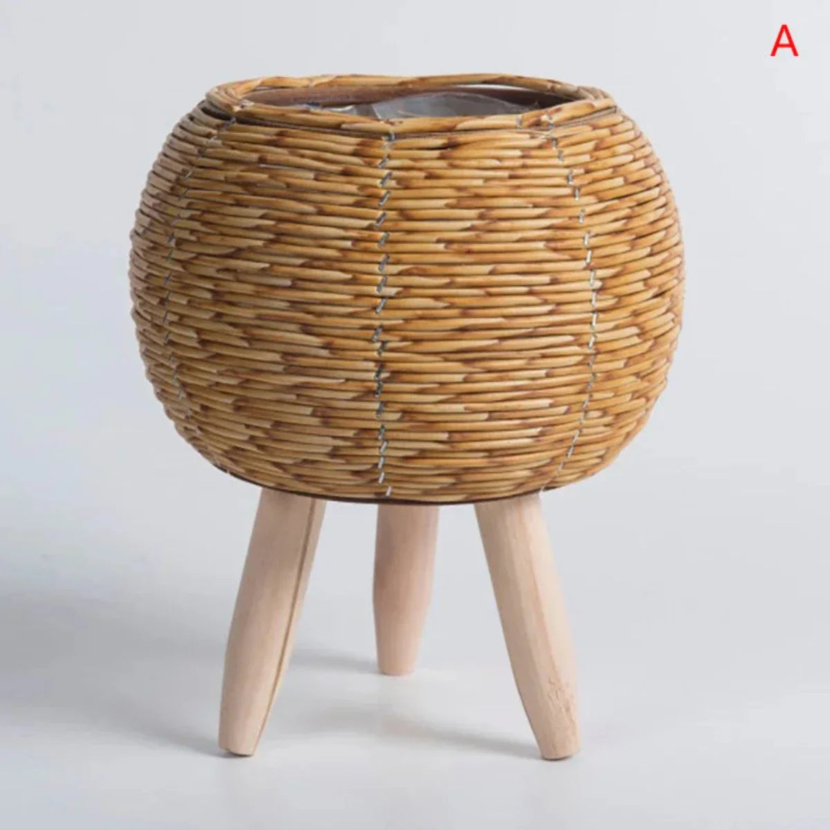 Scandinavische Plantenpot Liora Puck Binnen Buiten | Lichtgewicht Duurzaam Plastic | Natuurlijke Kleur Minimalistisch Ontwerp | Balkon Woonkamer Tuin