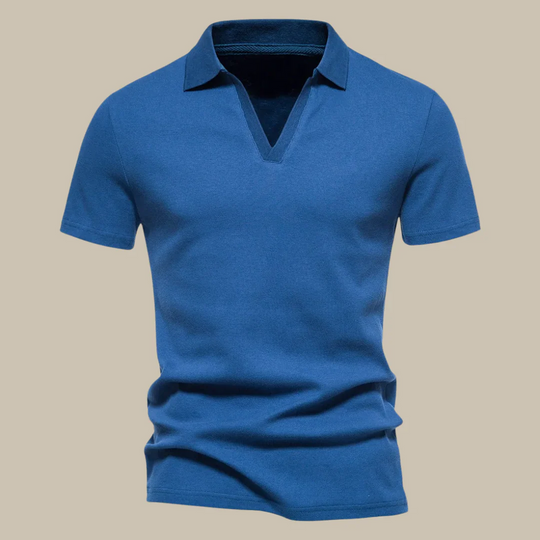 Men's Short Sleeve Polo Shirt with Classic Collar | Ideal for Work and Casual Outings