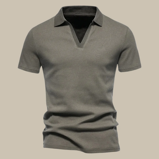 Men's Short Sleeve Polo Shirt with Classic Collar | Ideal for Work and Casual Outings