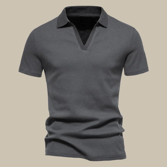 Men's Short Sleeve Polo Shirt with Classic Collar | Ideal for Work and Casual Outings