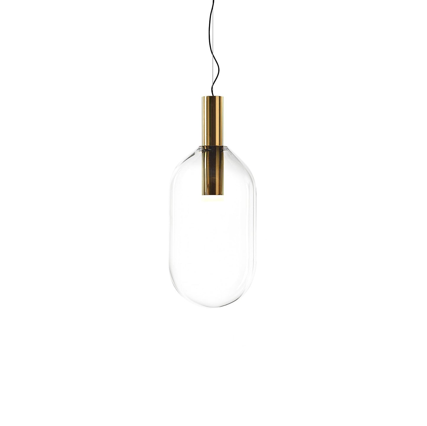 Isabel Pendant Lamp | Glass & Metal Design Hanging Light | GU10 Compatible | Soft Diffused Lighting | Bedroom & Living Space