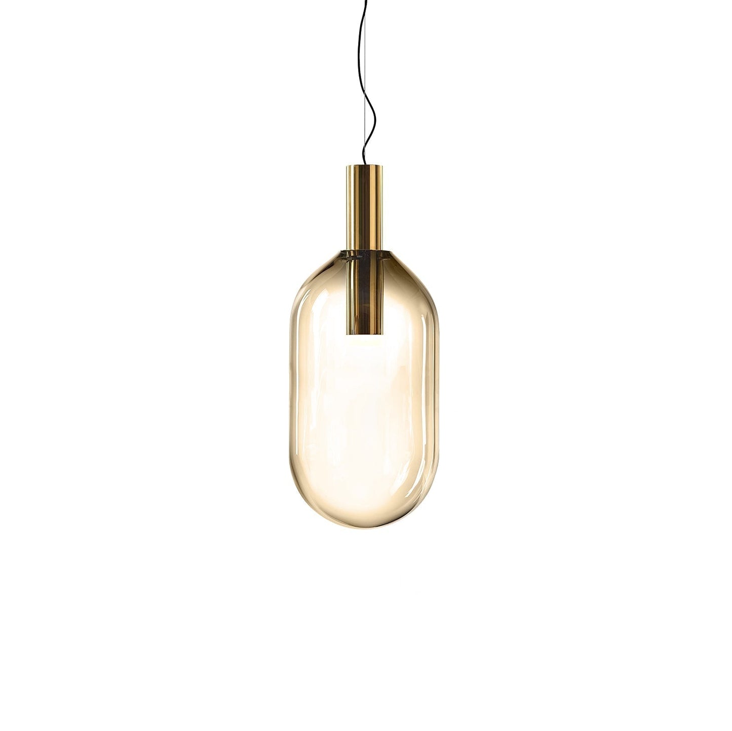 Isabel Pendant Lamp | Glass & Metal Design Hanging Light | GU10 Compatible | Soft Diffused Lighting | Bedroom & Living Space