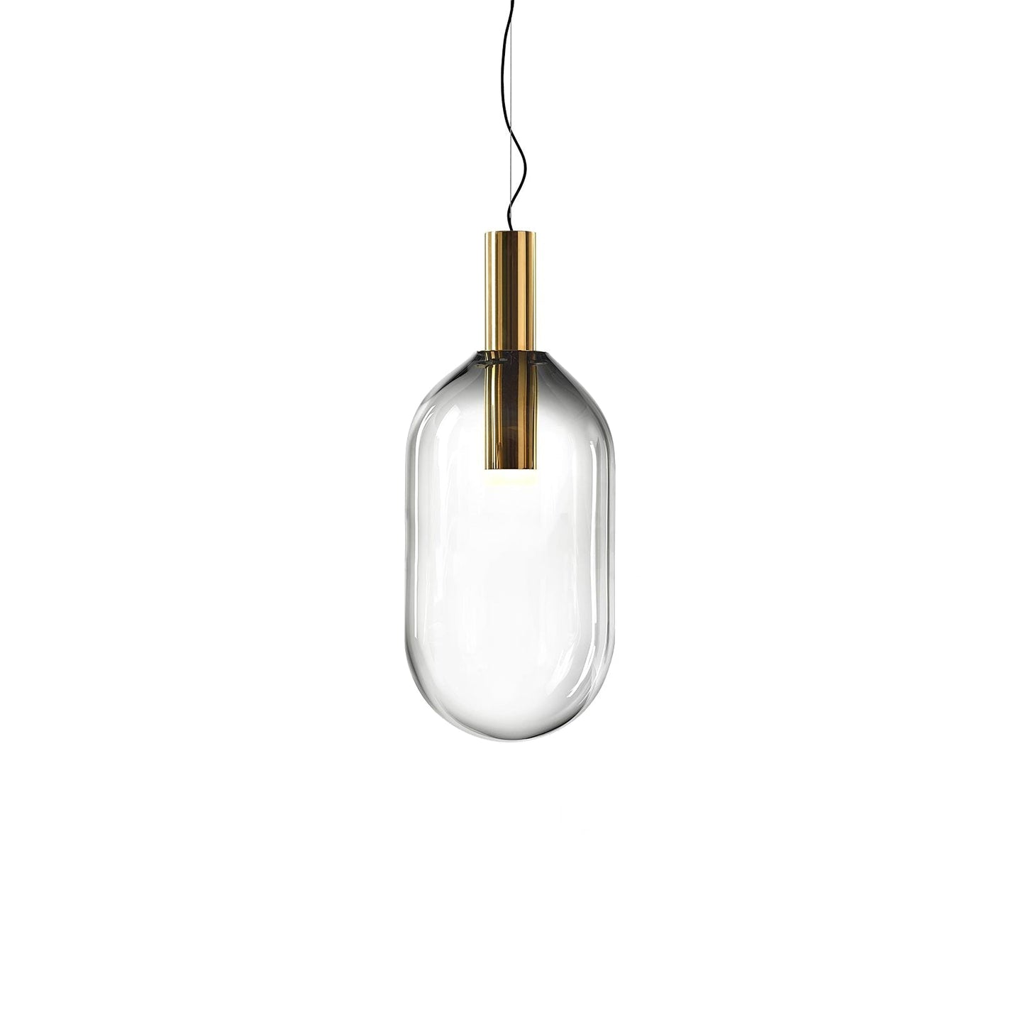 Isabel Pendant Lamp | Glass & Metal Design Hanging Light | GU10 Compatible | Soft Diffused Lighting | Bedroom & Living Space