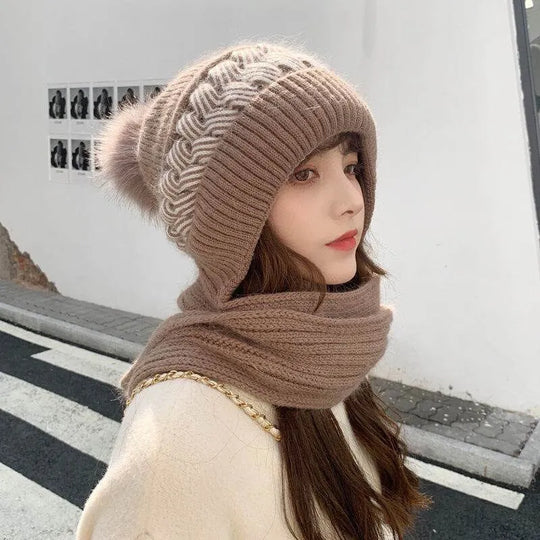 Women's Textured Hat and Scarf Set | Ideal for Winter