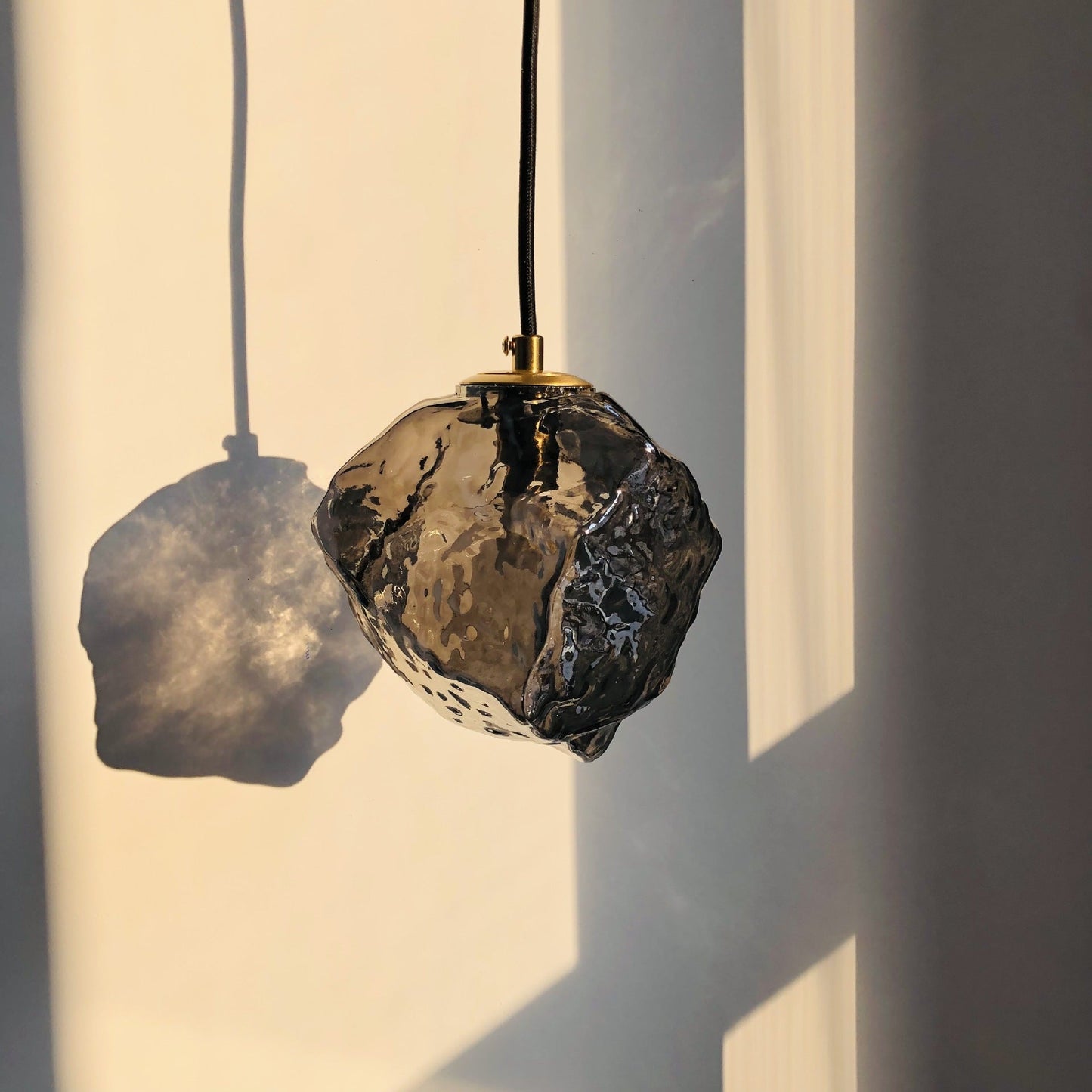 Glass Pendant Light | Lava Postmodern Hanging Lamp | Copper & Glass Design | G9 LED Compatible | Decorative Ceiling Lighting