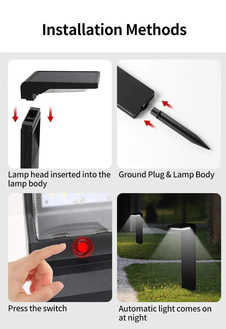 Solar Garden Light | Lavie Outdoor LED Lamp | Metal Solar Powered Landscape Lighting | Warm White Ambient Garden Light