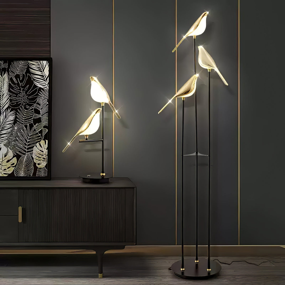 Magpie Perch Torch Lamp Floor Lamp