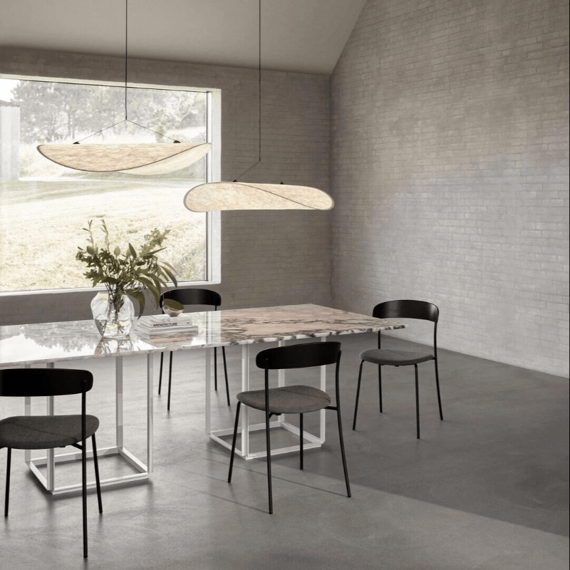 Japandi Style Silk Pendant Lamp Chandelier