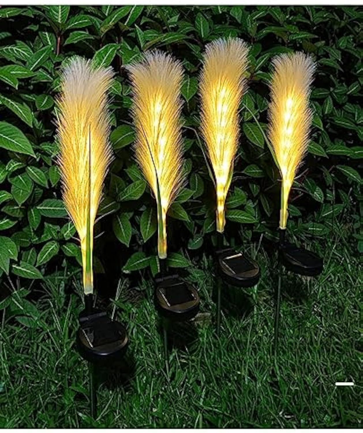 Fiber Reed Solar Outdoor Lamp | Sustainable Synthetic Fiber & Aluminum | IP65 Waterproof | Warm LED Lighting | Garden & Patio Decor