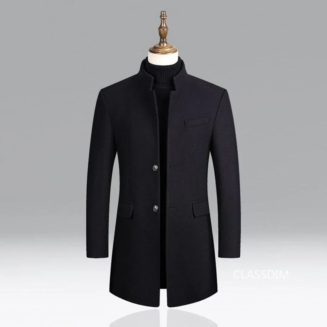Men's Long Button-Down Coat | Ideal for Formal and Everyday Occasions