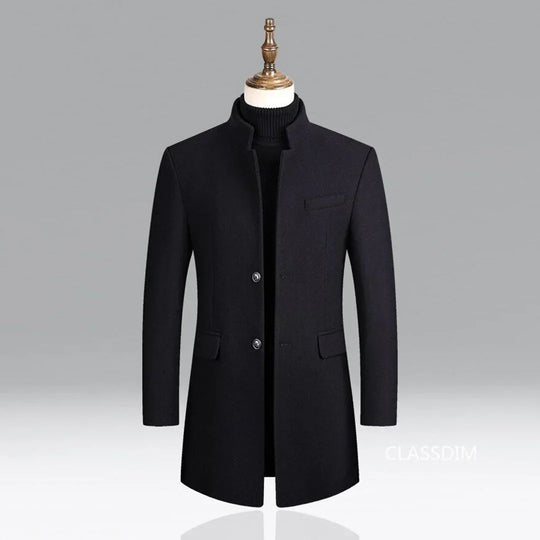 Men's Long Button-Down Coat | Ideal for Formal and Everyday Occasions