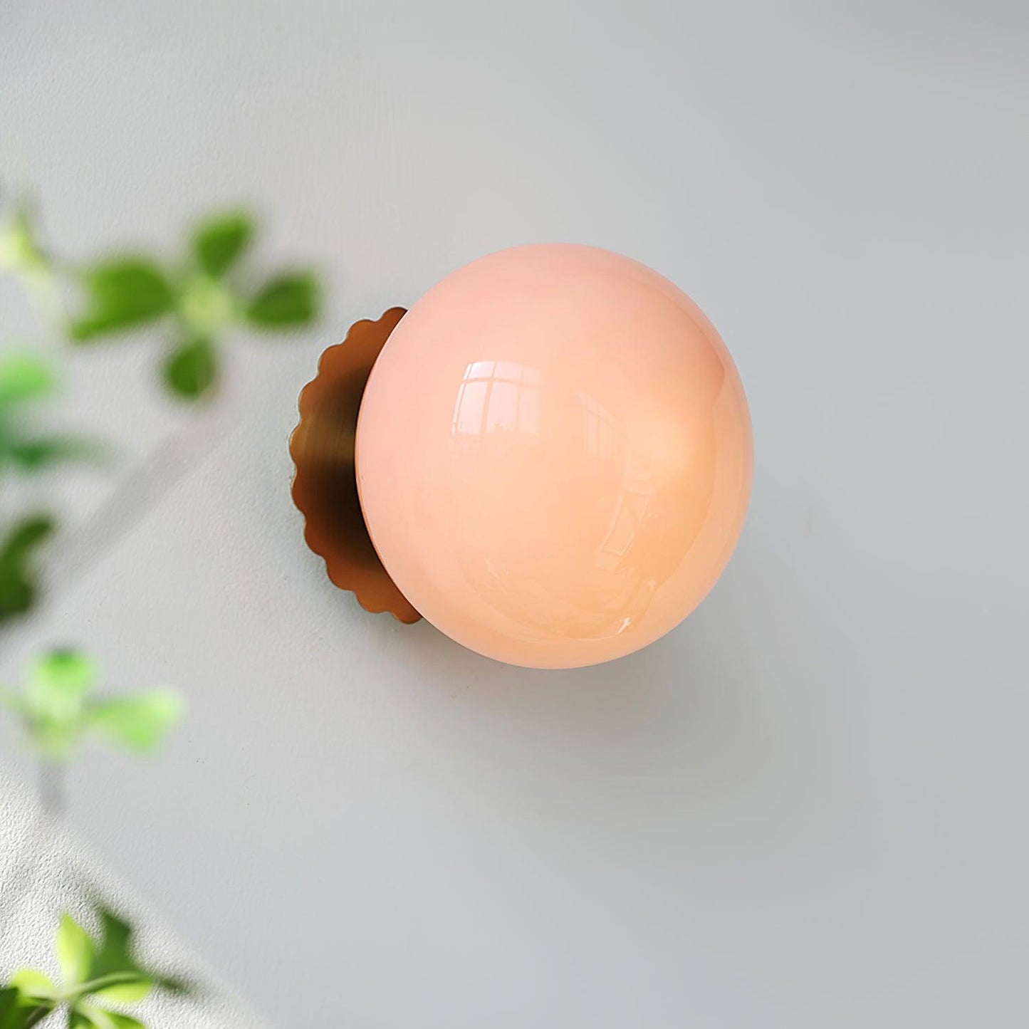 Marshmallow Wall Lamp Pink Glass | Modern Wall Light | Metal Frame | E26 E27 LED Compatible | Decorative Indoor Lighting