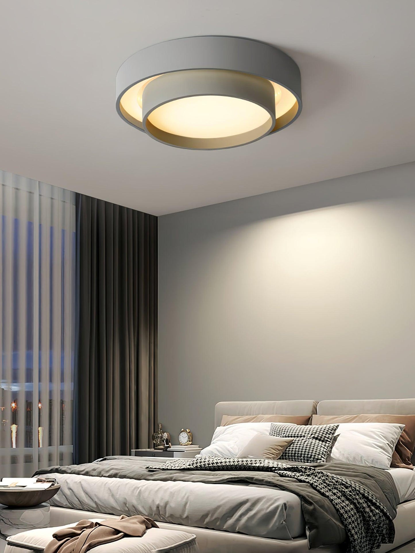 Melody Ceiling Lamp Modern LED | Cylindrical Ceiling Light | Iron Metal Acrylic | Integrated LED Dimmable | Living Room Bedroom Lighting