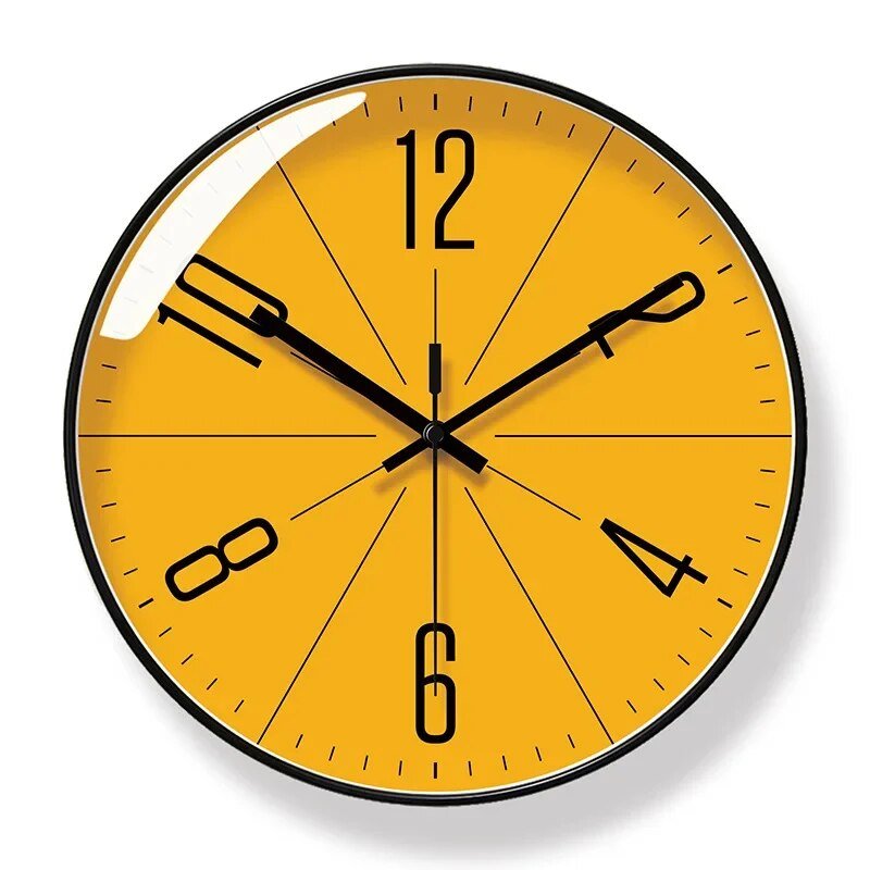 Norviga Noir | Black Wall Clock in Scandinavian Design with Quartz Movement