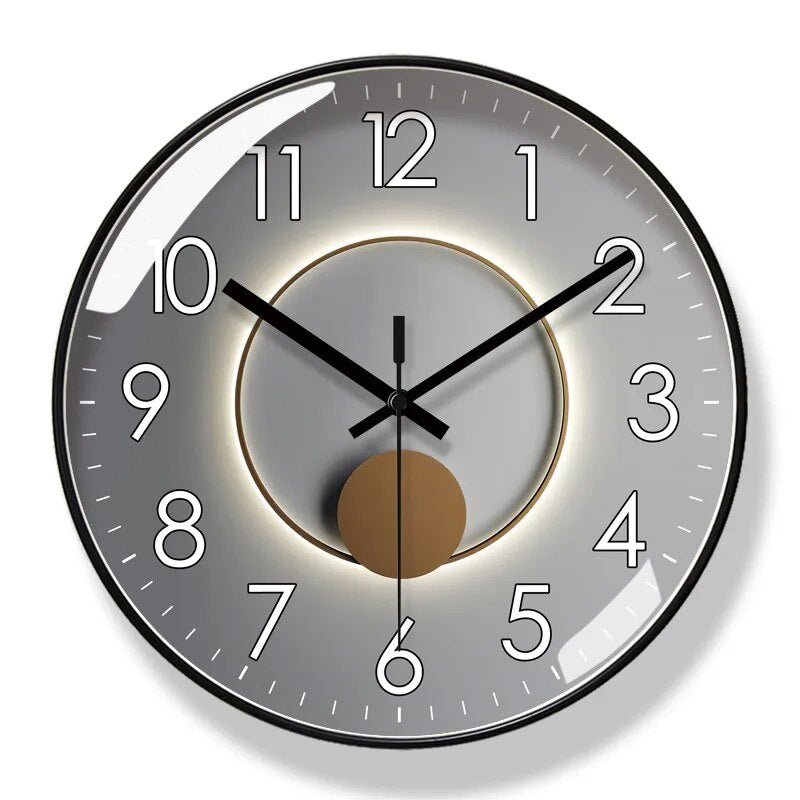 Norviga Noir | Black Wall Clock in Scandinavian Design with Quartz Movement